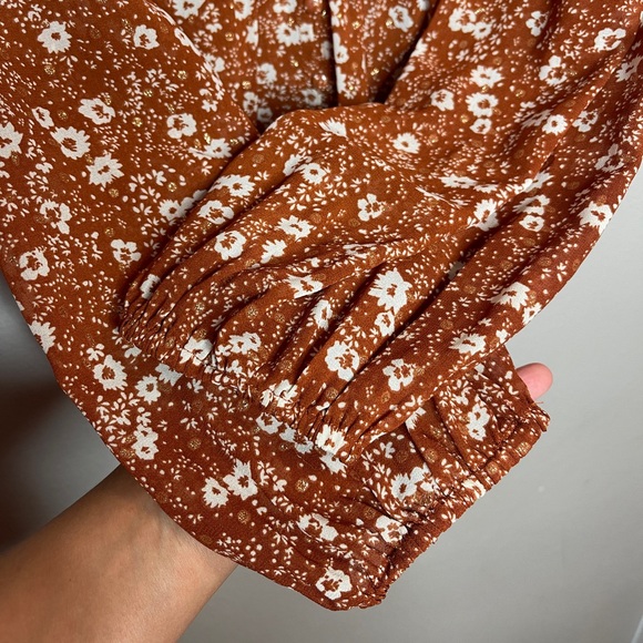 Blu Pepper fall floral sheer blouse top - Picture 4 of 8